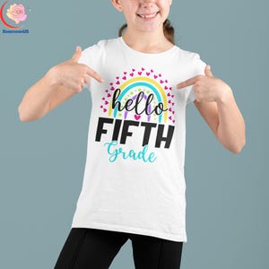 Hello Fifth Grade Shirt Back to School Teacher Tee First Day of School 5th Grade Teacher Gift Shirt