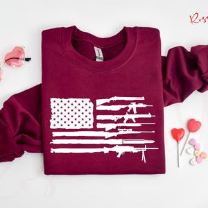 USA Flag Sweatshirt, Patriotic Sweatshirt, American Flag Hoodie, USA Sweatshirt, America Sweatshirt image 3