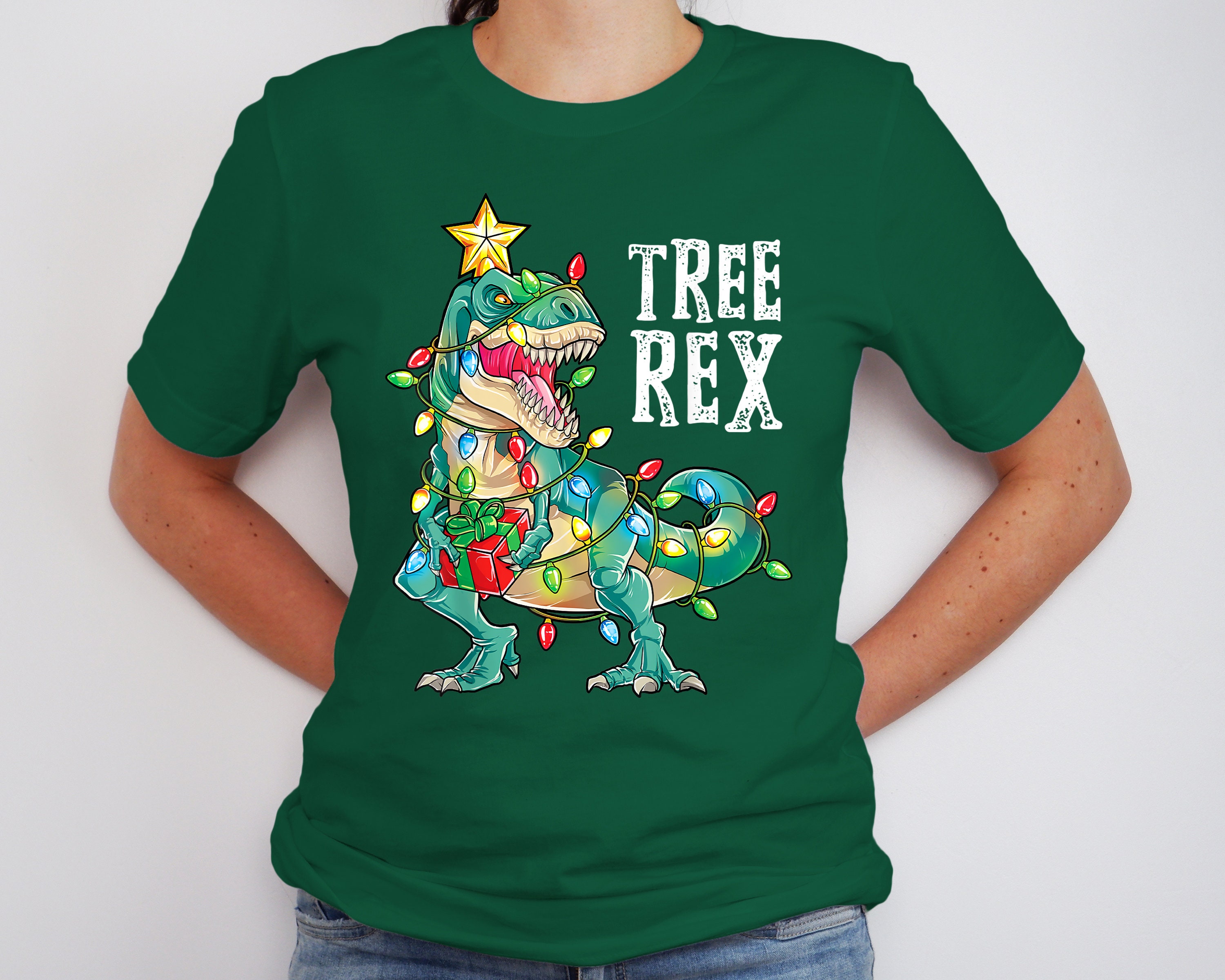 Discover Tree Rex Shirt, Christmas T-Rex, Christmas Dinosaur, Christmas Gift, T-Rex Christmas Shirt, Funny Christmas Party Shirt