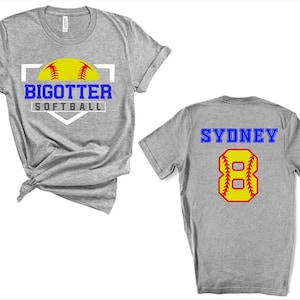 Custom Softball Shirts, Softball Numbers Shirt, Personalized Softball Tees, Softball Spirit wear, Softball shirts, Softball Team