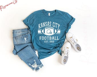 Kansas City Retro Style Shirt, Kansas City Football Tee, Unisex Womens Mens Kansas City Shirt, Kansas City Gifts, RM-307