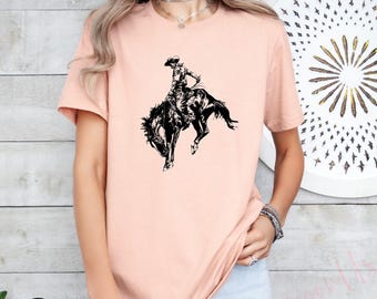 Cowboy Western Shirt Western Graphic Tee Rodeo Gift Country Cowgirl Shirt Gift for Her Cowboy Outfit