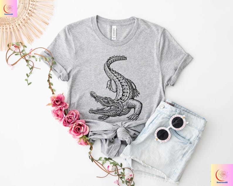 Fun and wild alligator tee for animal lovers! Great for camping, hiking, or gifting. Show off your love for gators in style and comfort.