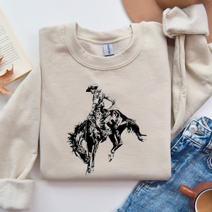 Cowboys Western Sweatshirt, American Western Graphic Crewneck, Rodeo Gift Shirt, Country Sweatshirt, Western Hoodie, Holiday Sweater