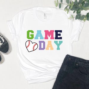 Game Day Baseball Shirts, Shirt, Baseball Spirit wear, Baseball Mom Shirt, Baseball Tees, Baseball Girl, Mom Baseball Tee, Mom Softball Tee