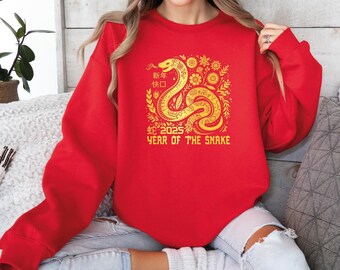 2025 Year of the Snake Sweatshirt, Lunar New Year Sweater and Hoodie, Chinese New Year Of The Snake