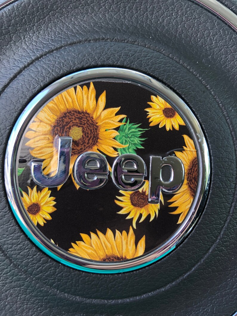 Sunflower Jeep Renegade Steering Wheel Decal Etsy