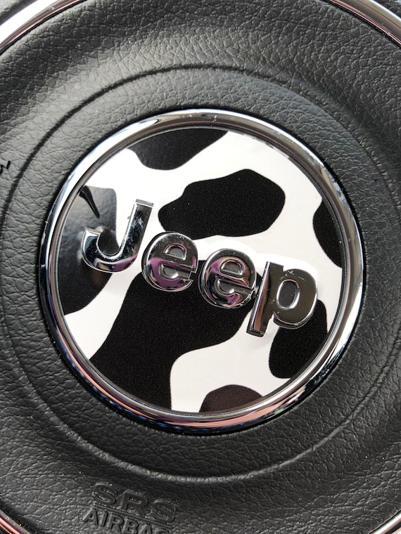 Cow Print Jeep Renegade Steering wheel Decal Etsy