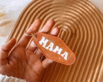 Mama Keychain - Retro Motel Style Bag Charm