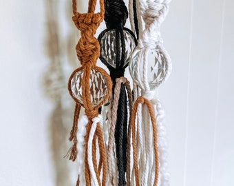 Macrame Suncatcher Car Charm / Boho Car Charm / Car Accessories / Boho Car Decor / Gifts for Her / Rearview Mirror Decor