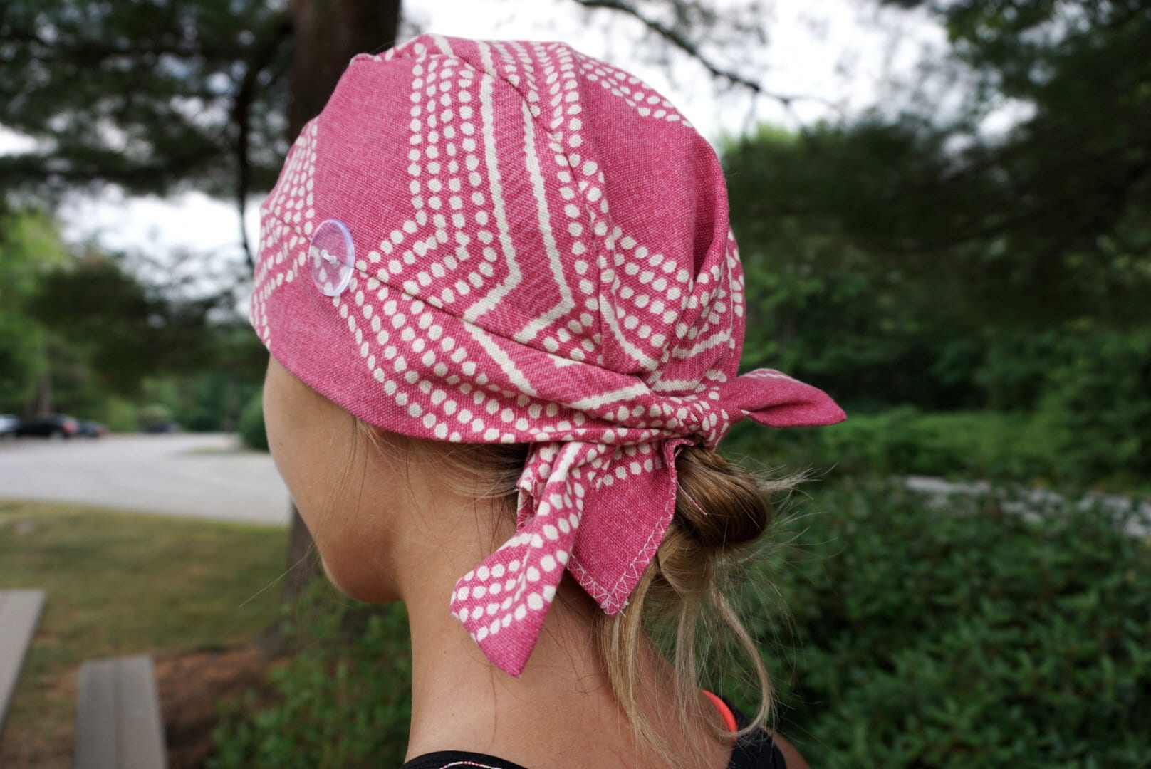 Scrub Cap with Buttons - Bubblegum