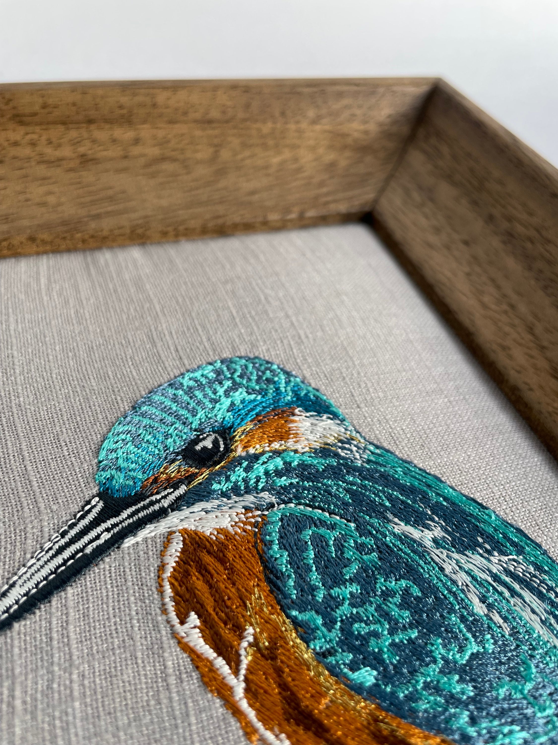 刺繍 壁飾り 絵画 アヤメ カワセミ