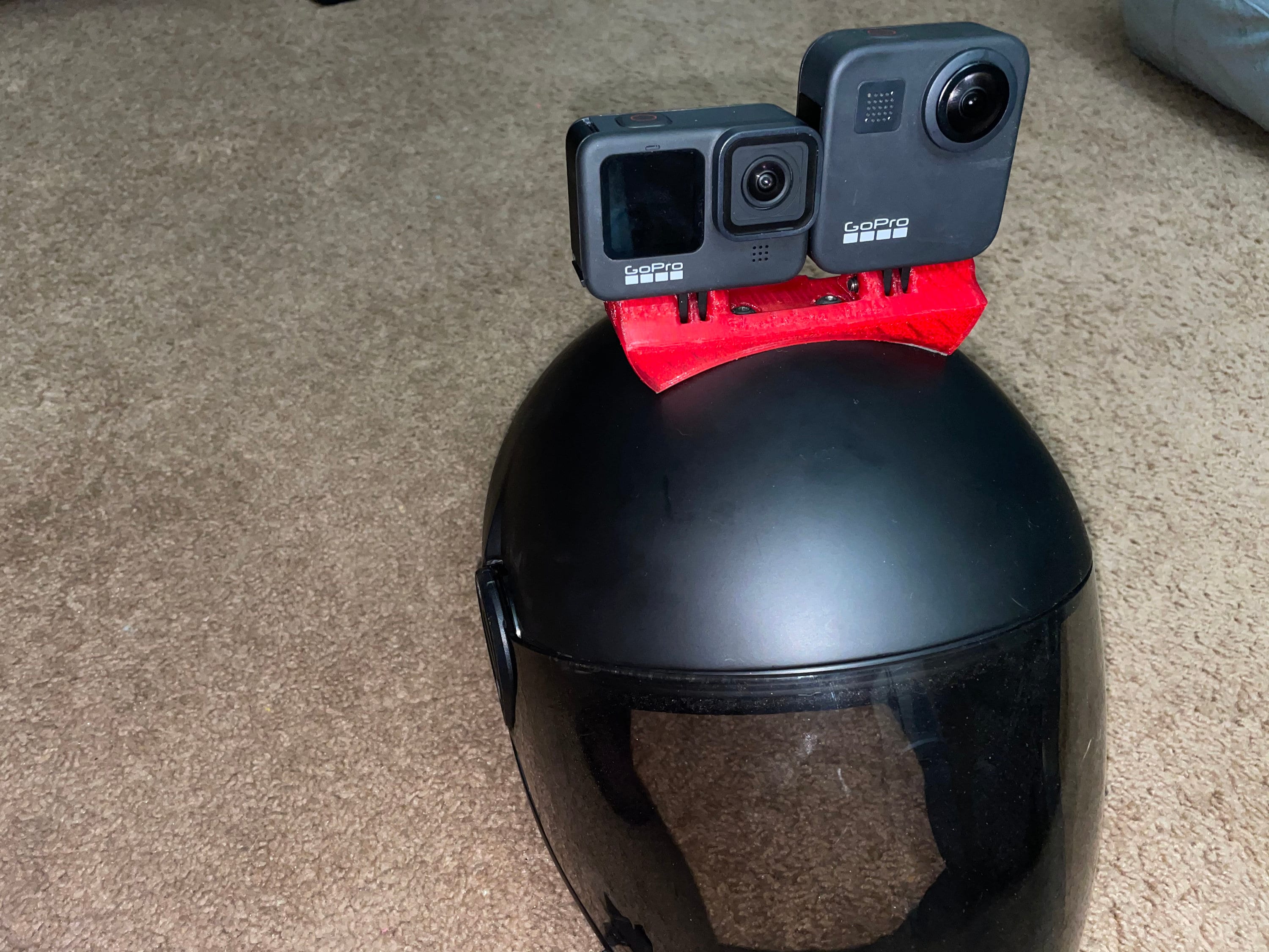 Fixation casque sans adhésif  GoPro et caméra d'action l Vlog & Moto