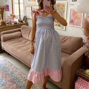 Womens Gingham Dress Etsy UK