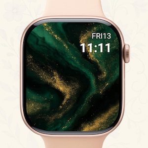 Green Gold Marmor Apple Watch Wallpaper - Luxus Uhren-Gesicht