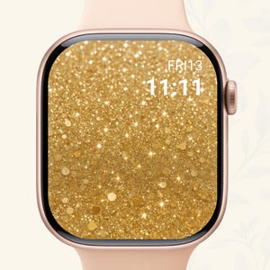 Sfondo glitter oro per Apple Watch – Quadrante di lusso