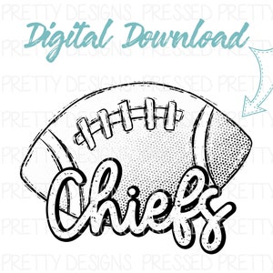 Chiefs Football Sublimation Design, Chiefs Football Team PNG, Team Spirit Design, Game Day design, Sports Printable, Digital Download