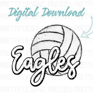 Eagles Volleyball Sublimation Design, Eagles Volleyball Team PNG, Team Spirit Design, Game Day design, Sports Printable, Digital Download