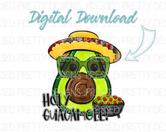 Heilige Guacamole PNG, Taco Dienstag Design, Baby Fiesta Bild, Sublimation PNG, Avocado PNG, digitaler Download