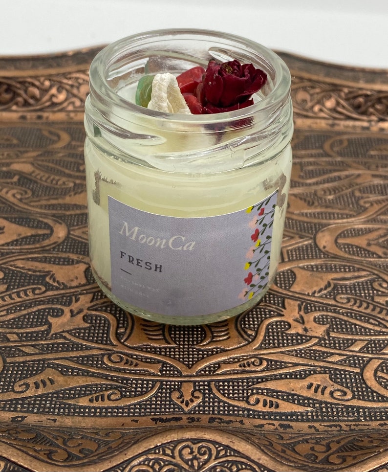 Gift Candle Natural Stone Candle Natural Essence Candle Stone Candle Handmade Soy Candle Best Friend Gift Soy Wax Candle Vegan Candle