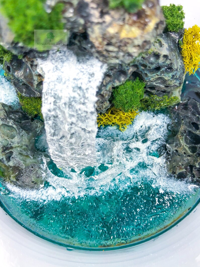 Glass Terrarium Jar with Waterfall Terrarium Gift Beach Etsy