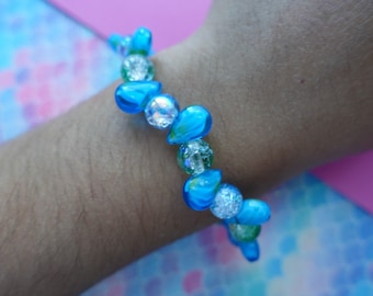 Blue Tears toggle clasp bracelet
