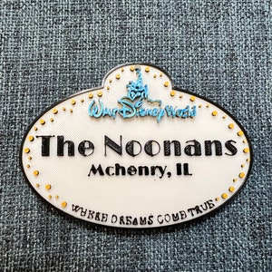 Disney World Name-tag inspired Ornament