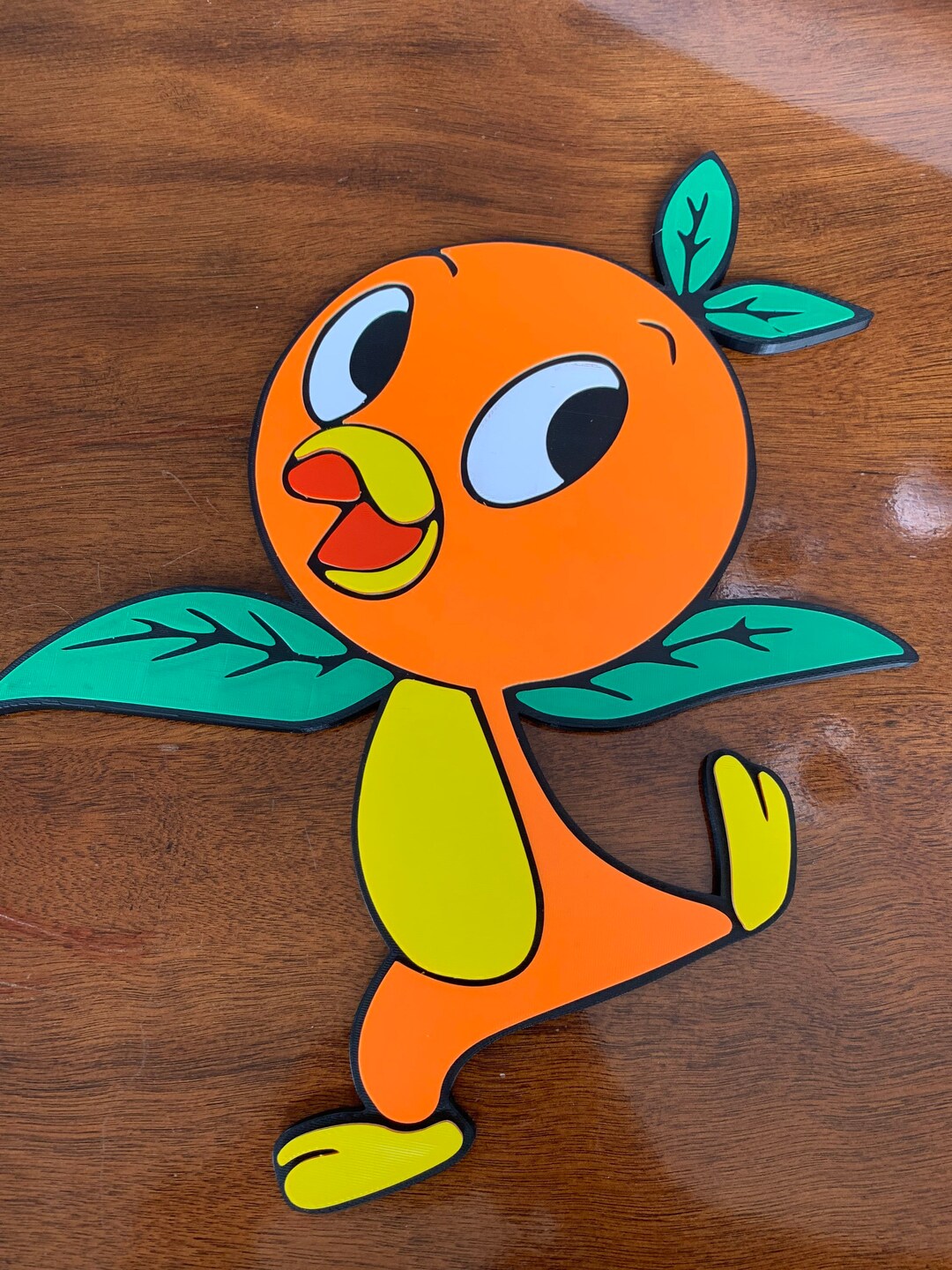 Orange Bird Wall Art Etsy