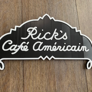 Rick&#39;s Cafe Americain Inspired Sign *Customizable*