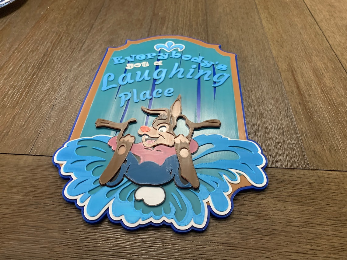Splash Mountain Everybodys Got a Laughing Place Sign Etsy