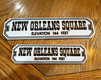 New Orleans Square Elevation inspired Sign