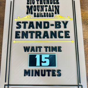 Big Thunder Mountain Stand-By geïnspireerd bord