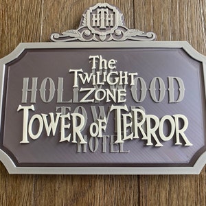 Tower of Terror inspired sign