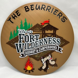 Fort Wilderness FT. Chip & Dale Sign *Personalize*