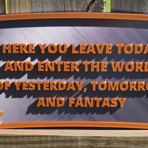 Disneyland Inspired "Here you leave Today" Sign