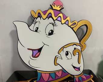 【レアかも】ポット夫人・チップ・白雪姫 ポット夫人とチップ 2023 カカワウ コスモス ディズニー 100 シルバー