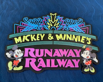 Mickey & Minnie’s Runaway Railway inspired Sign