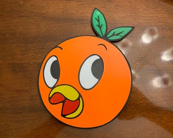 Orange Bird Head Wall Art