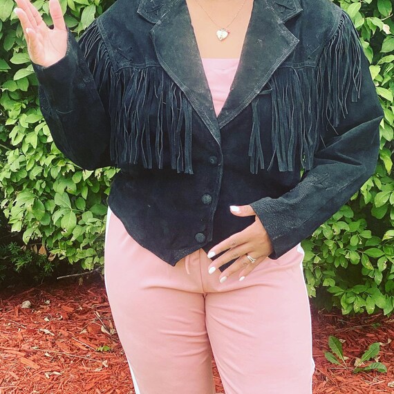 Vintage Wilson’s Leather suede fringe jacket Large