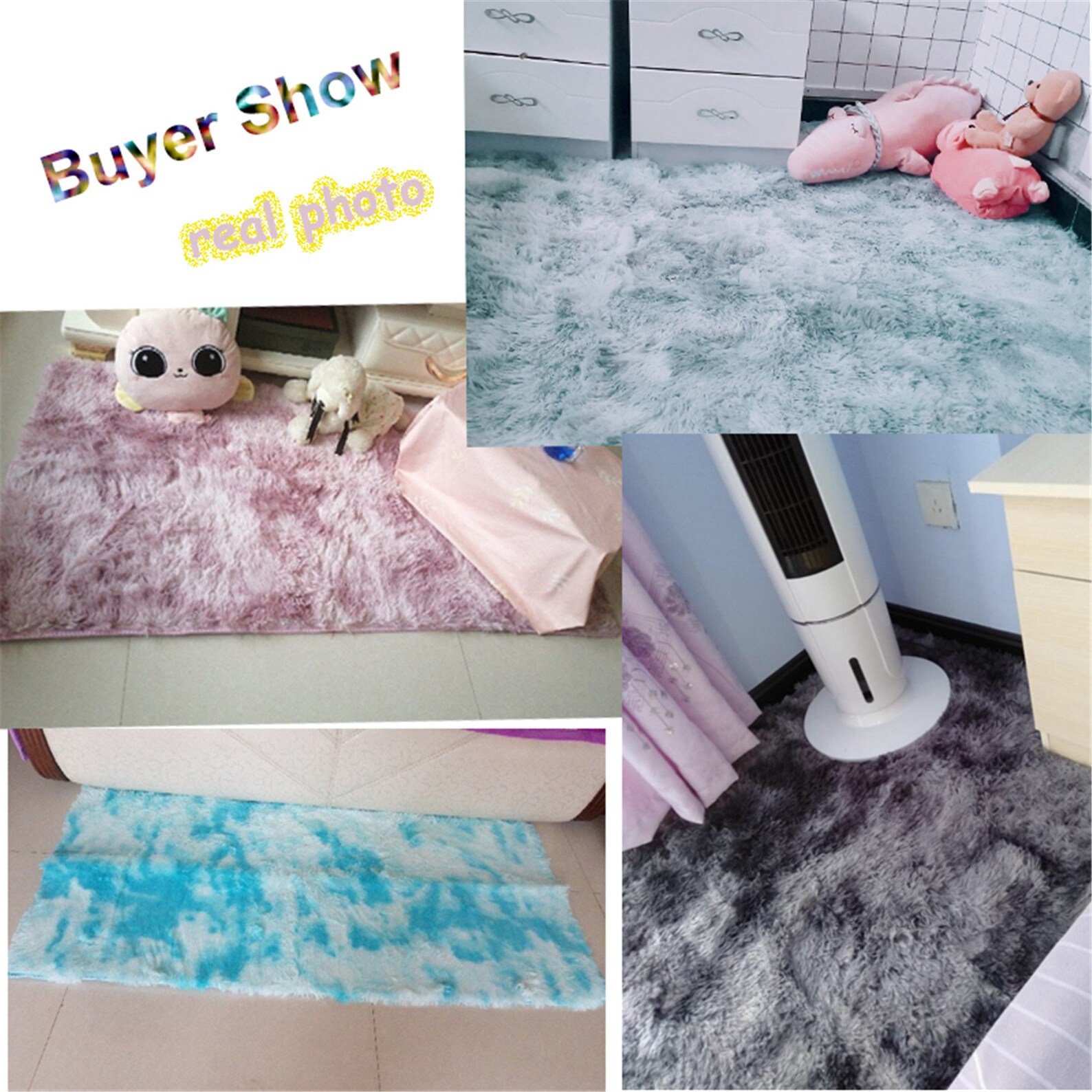 Pink Purple Carpet Dyeing Plush Soft Carpets Area Rug for Etsy