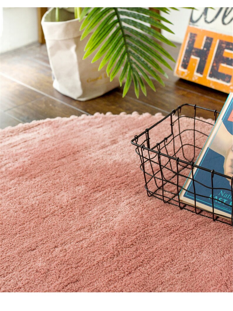 Nordic Round Rug Carpets for Living Room Pink Rugs Girls Kids Etsy