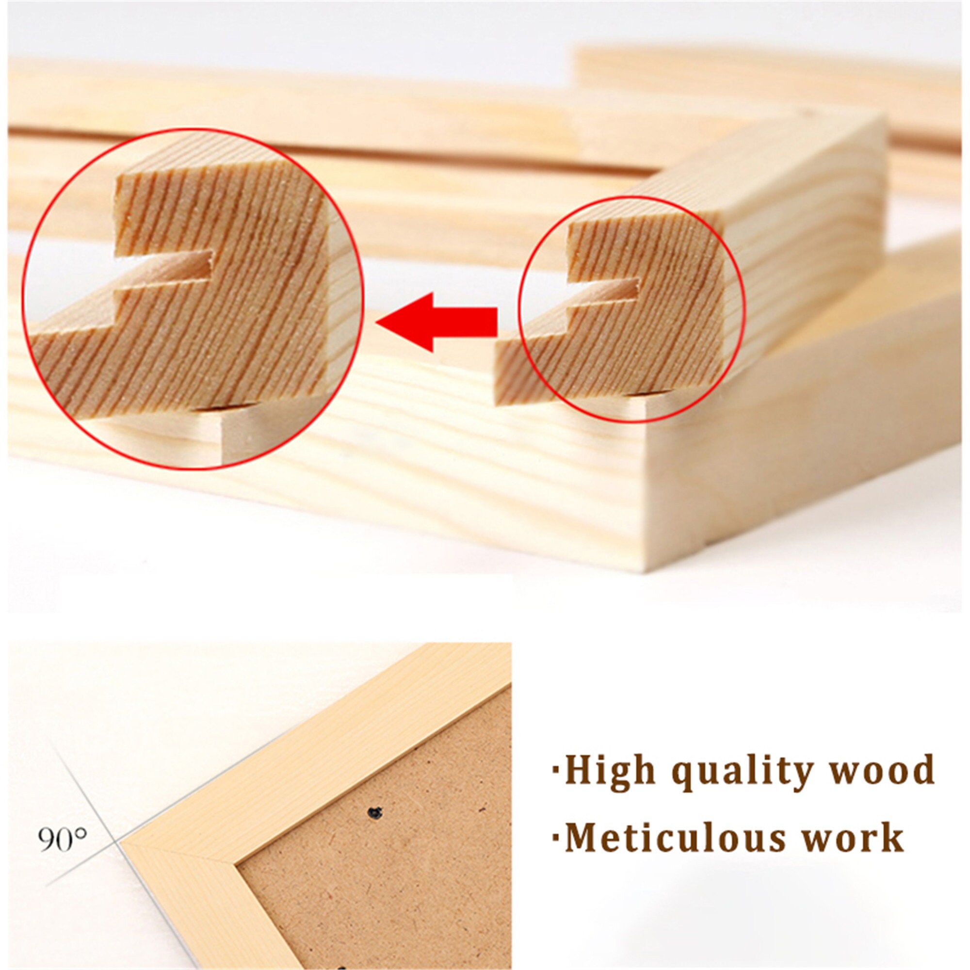 A4 A3 Wooden Frame Black White Color Photo Frames for Wall Art Etsy