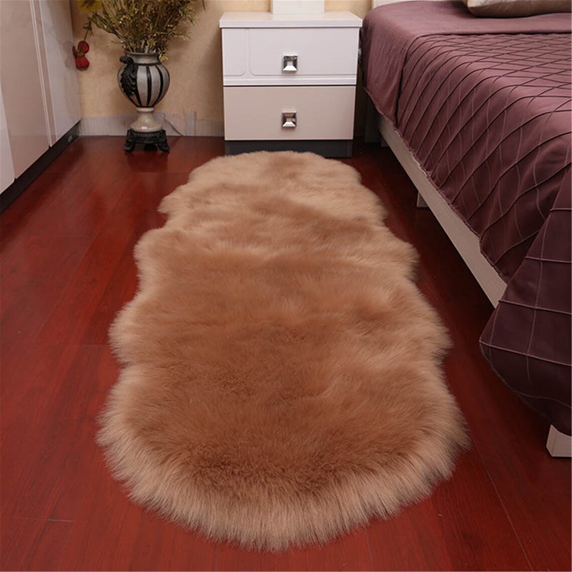 Soft Faux Fur Wool Carpet for Living Room Artificial Wool Etsy
