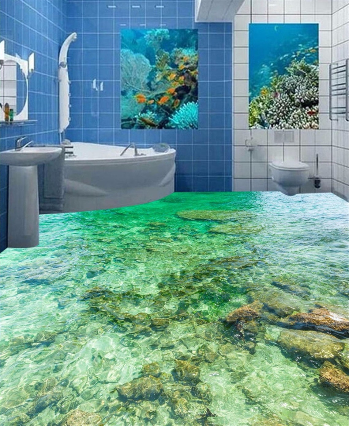 Custom Flooring 3D Selfadhesive Flooring Painting Beautiful Etsy