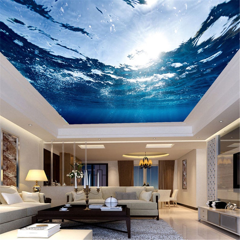 Custom Any Size 3D Mural Wallpaper Underwater World Suspended image 1