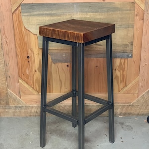 The Bitterroot Bar stool with angled legs