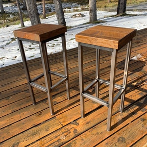 The Clark Fork Bar stool with straight legs