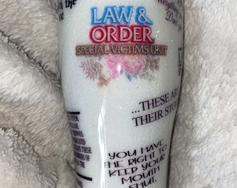 Law and Order SVU Glitter Tumbler 30oz