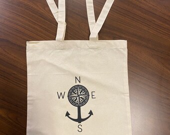 Compass / Anchor Tote Bag
