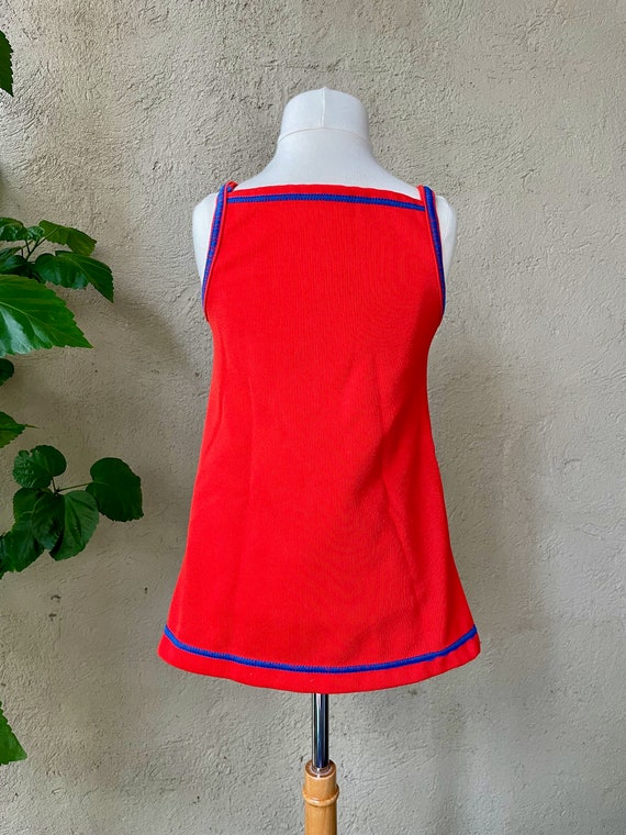 Rare 1960s Snoopy Red Sleeveless Girls Dress - image 6